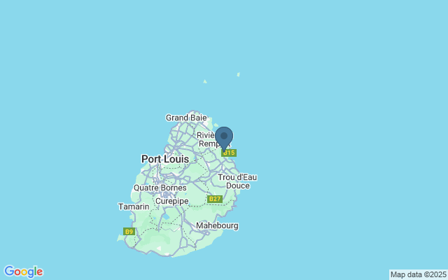 Kaart met locatie Bras d’Eau National Park